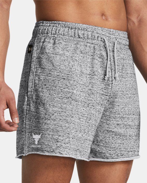 Men's Project Rock Terry Shorts in Gray image number 3